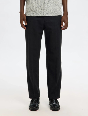 Selected Slh196-Straight Terry Wool Blnd Pnt Noos - Black - 32 x 34