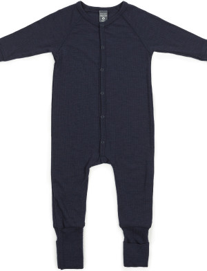 Smallstuff Night Suit, Navy Drop Needle, Merino Wool - Navy - 56