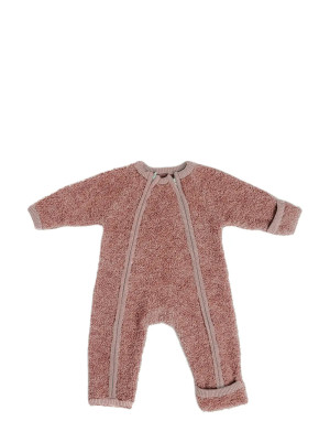 Smallstuff Jumpsuit W. Zipper, Bouclé Merino Wool, Rose - Pink - 56/62