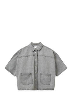 Sofie Schnoor Melissasw Denim Loose Fit Overshirt   36 Grey 36