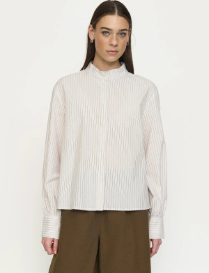 Soft Rebels Srveronica Volume Striped Shirt - Pink - XL