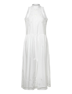 Stella Nova Embroidery Anglaise Sleeveless Maxi - White - 40
