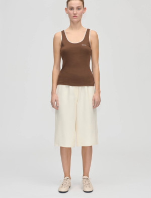 STINE GOYA 2385 Rib, Rib Tank Top - Brown - S