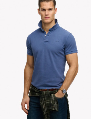 Superdry Classic Pique Polo - Blue - XXXL