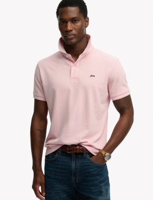 Superdry Classic Pique Polo - Pink - L Pink L