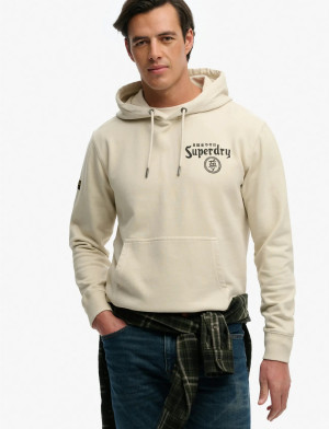 Superdry Tokyo Narrative Loose Hood - Cream - XXXL
