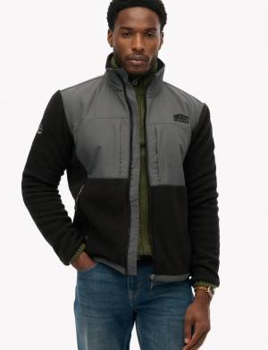Superdry Polar Fleece Hybrid Trekker - Black - S Black S