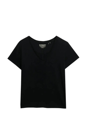 Superdry Studios Slub Emb Vee Tee   16 Black 16