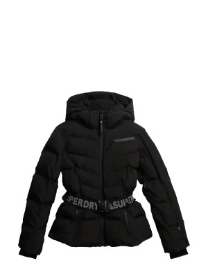 Superdry Sport Luxe Belted Ski Padded Jacket   L Black L