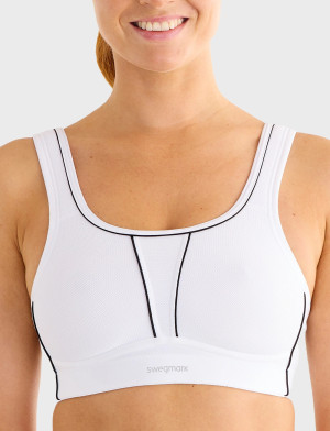 Swegmark Movement Sports Bra Coolmax Moulded Cups - White - F x 100 White F x 100