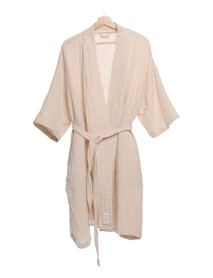 The Organic Company Fine Bathrobe - Cream - M/L