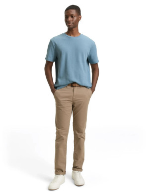 Tom Tailor Structured T-Shirt - Blue - M