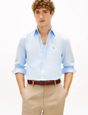 Tommy Hilfiger Core Flex Poplin Solid Rf Shirt - Blue - XL