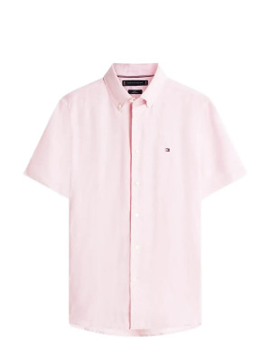 Tommy Hilfiger Pigment Dyed Linen Rf Shirt S/S   M Pink M