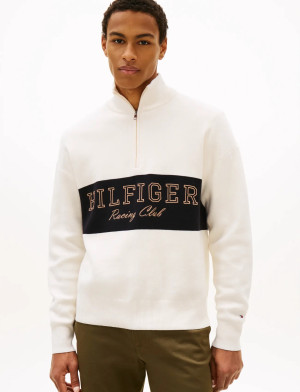 Tommy Hilfiger Modern Athleisure Zip Mock - Cream - L