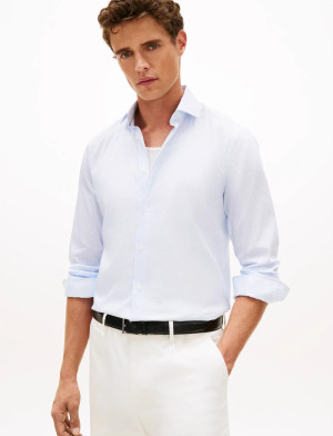 Tommy Hilfiger Dc Flex Collar Mini Paisley - Blue - R/46
