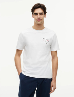 Tommy Hilfiger Brand Love Left Chest Rwb Tee - White - XXL White XXL