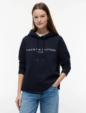 Tommy Hilfiger Heritage Hilfiger Hoodie Ls - Navy - XXS