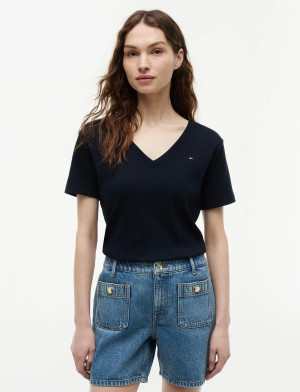 Tommy Hilfiger Cody Slim V-Nk S/S T-Shirt - Black - M