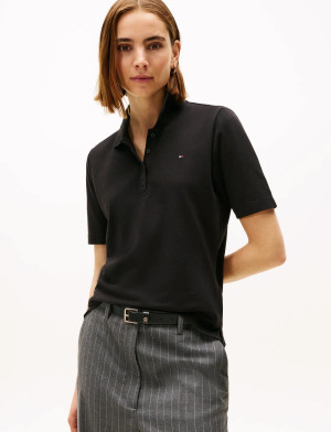 Tommy Hilfiger 1985 Reg Pique Polo Ss - Black - XS Black XS