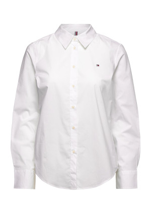 Tommy Hilfiger Cotton Stretch Regular Ls Shirt   46 White 46