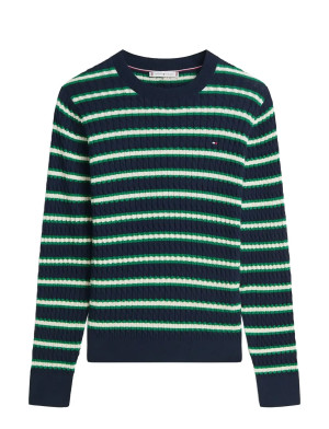 Tommy Hilfiger Cotton Cable Fine Gg C-Nk Swt   XS Patterned XS