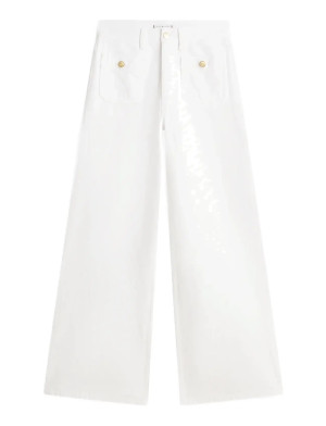 Tommy Hilfiger Dnm Clr 70S Wide Leg Hw   27 x 32 White 27 x 32