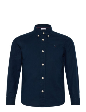 Tommy Hilfiger Flag Oxford Shirt Ls - Navy - 128