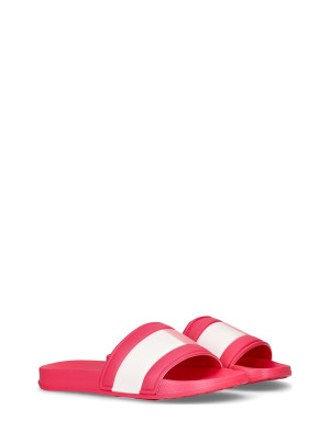 Tommy Hilfiger Girl Flag Print Pool Slide   32/21CM Pink 32/21CM