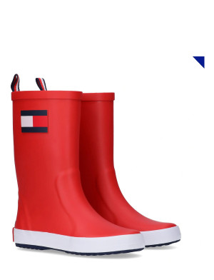 Tommy Hilfiger Flag Rain Boot Black   24/15CM Red 24/15CM