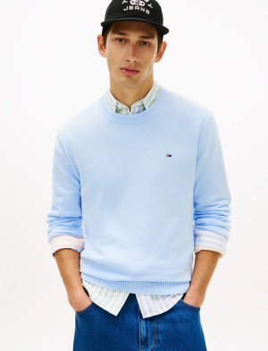 Tommy Jeans Tjm Slim Ess Light Sweater Ext - Blue - L