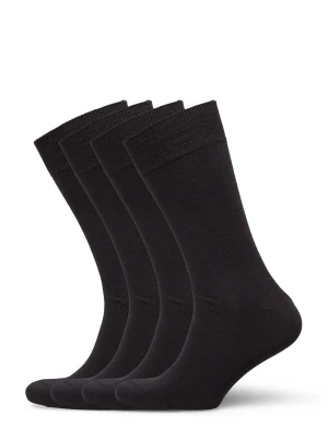 TOPECO Socks 4P, Cotton   41-45 Black 41-45
