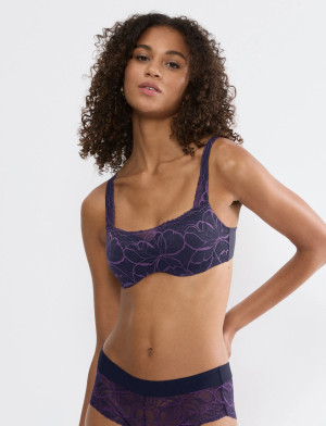 Triumph Body Make-Up Illusion Lace Balconette - Purple - 85 C