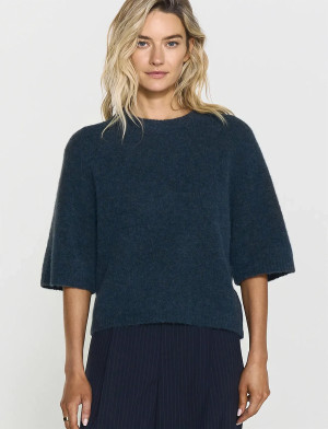 Twist & Tango Madina Short Sleeve Knit - Navy - L