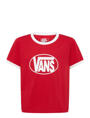 VANS Center Chest Ringer Ss Tee - Red - S