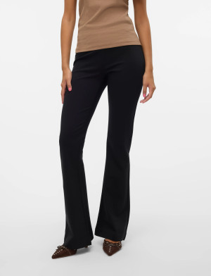 Vero Moda Vmkamma Mw Flared Jersey Pant Noos - Black - L x 34