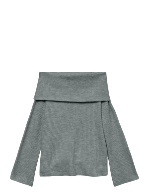 Vero Moda Vmera Ls Off Shoulder Pullover Ga Noos   S Grey S