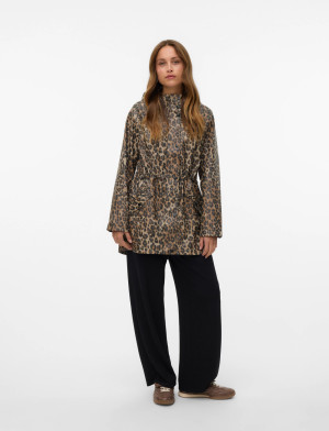 Vero Moda Vmmalou Coated Printed Jacket Noos - Brown - M