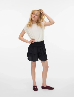 Vero Moda Girl Vmemma Smock Layer Skirt Wvn Girl Noos - Black - 140