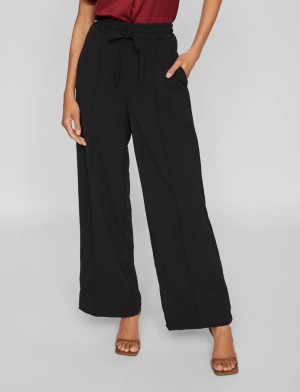 Vila Viclua Hw Wide Pants-Noos - Black - S