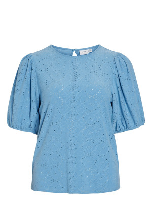 Vila Vikally O-Neck 2/4 Top - Noos   S Blue S