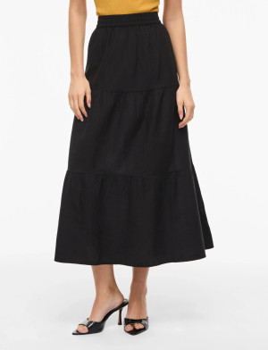 Vila Viprisilla Hw Ankle Skirt - Noos - Black - 42