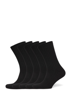 Weekday 5-Pack Rib Socks - Black - 40-42