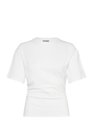 Weekday Draped Fitted T-Shirt - White - XL