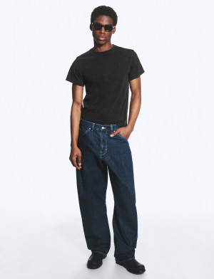 Weekday Low Rise Loose Skewed Jeans - Navy - 27 Navy 27