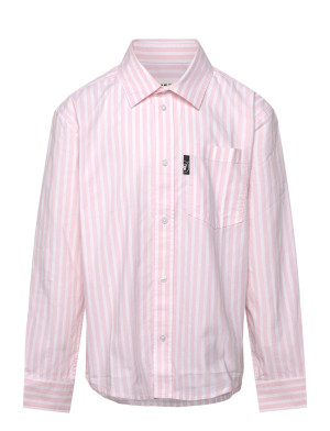 WOOD WOOD Wwoli Striped Shirt Gots - Pink - 86-92