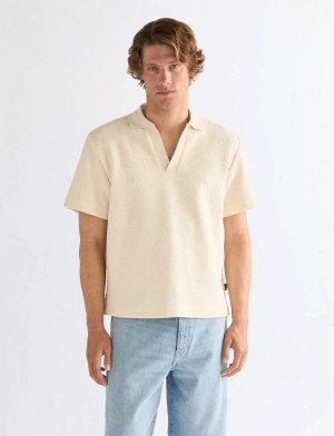 Wrangler Ss Polo Sweater - Cream - L x 00