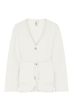 Yasbrema Ls Knit Cardigan - Cream - XL
