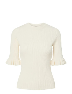 Yasmikla Ss Knit Top S. Noos   XXL Cream XXL