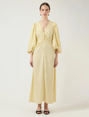 Yasthea 3/4 Long Dress S. Noos - Yellow - 40 Yellow 40